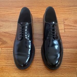 COS patent leather lace-up brogues